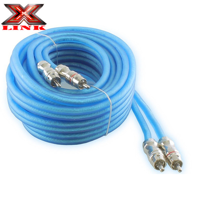 17ft 2-Channel RCA Audio Interconnects Cable Gold Connector رنگ و کاهش صدا
