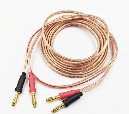 سیم موز شفاف 14 گیگابایت برای دو سیم دو آمپر HiFi surround sound 99.9% OFC Copper