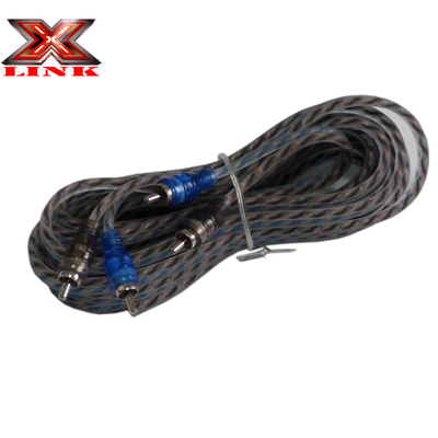 17ft 2-Channel RCA Audio Interconnects Cable Gold Connector رنگ و کاهش صدا