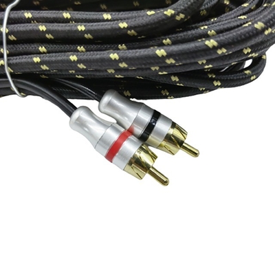 5.5mm قطر بیرونی PVC ژاکت ماشین صوتی کابل RCA 2M-2M برای عملکرد بالا