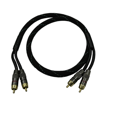 5.5mm قطر بیرونی PVC ژاکت ماشین صوتی کابل RCA 2M-2M برای عملکرد بالا
