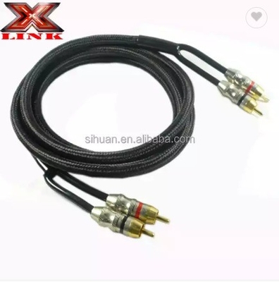 5m Gold Connector CCA Conductor Audio bulk RCA Cable For Car Home System ادغام صوتی