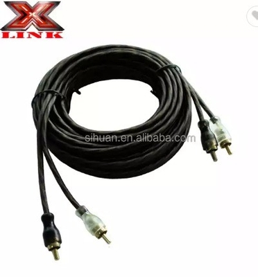5m Gold Connector CCA Conductor Audio bulk RCA Cable For Car Home System ادغام صوتی