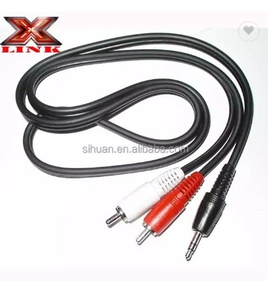 5m Gold Connector CCA Conductor Audio bulk RCA Cable For Car Home System ادغام صوتی