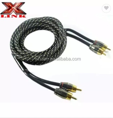 آدیوفیل جفت پیچیده OFC Car Audio Interconnect کابل RCA 10m با ژاکت نرم PVC