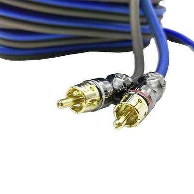 از مرد به مرد 2 کابل RCA با نیلونی تراخت قابل گسترش 9.5mm قطر بیرونی