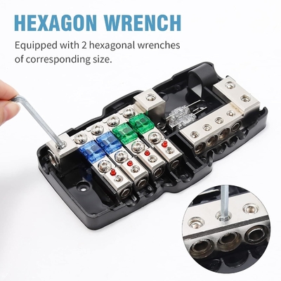 0 awg 12V Multi-functional Mini ANL Fuse Box توزیع بلوک برای وسایل نقلیه