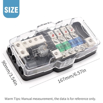 0 awg 12V Multi-functional Mini ANL Fuse Box توزیع بلوک برای وسایل نقلیه