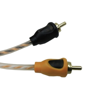 عایق نارنجی 5.2 متر 17 فوت کابل RCA خم شده AV برای صوتی ماشین انعطاف پذیر