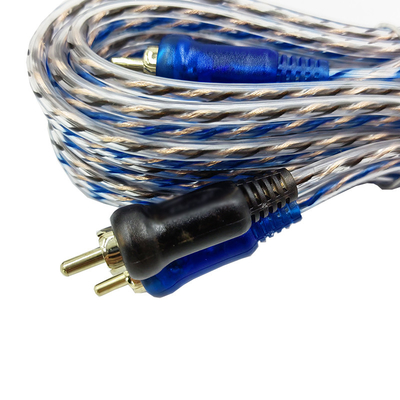 عایق نارنجی 5.2 متر 17 فوت کابل RCA خم شده AV برای صوتی ماشین انعطاف پذیر