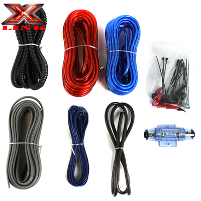 پالتوی PVC 0 4 8 10awg Gauge Auto Car Amp Amplifier Wiring Kit با نوع کانکتور RCA
