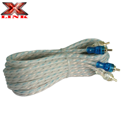 17ft 2-Channel RCA Audio Interconnects Cable Gold Connector رنگ و کاهش صدا