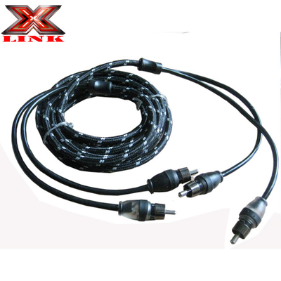 17ft 2-Channel RCA Audio Interconnects Cable Gold Connector رنگ و کاهش صدا