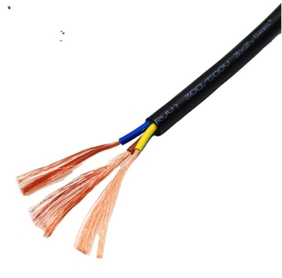 سیم کابل الکتریکی 300 ولت RVV RVV با عایق PVC و هدایت کننده مس 4.0mm