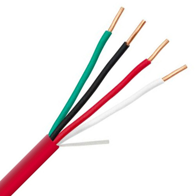 14 16 AWG 2 / C 4 / C جامد 100٪ مس EWCS FPLP فلنوم نامی کابلی با محافظ آتش نشانی