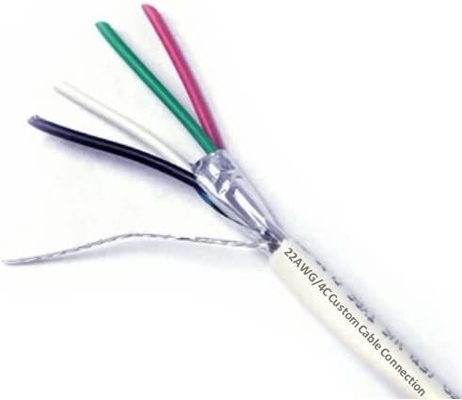 22 AWG 4 کابل کامل محافظ شده برای امنیت/آلارم/کنترل دسترسی