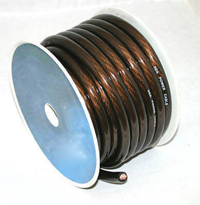 ژاکت PVC OFC CCA 2/0awg 1/0awg 2awg 4awg کابل برق تقویت کننده صوتی خودرو با عایق PVC
