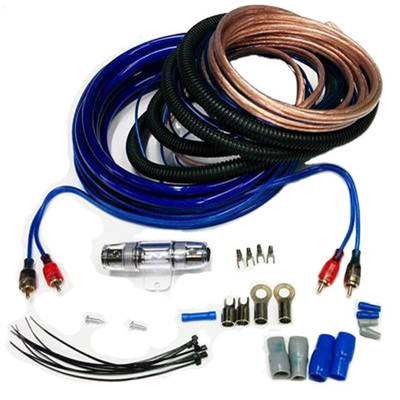 8 Ga Ofc CCA 100٪ مرد-مرد اسپیکر ماشین کابل صوتی تقویت کننده Subwoofer نصب کیت راننده ننگ مس سیاه / آبی / قرمز