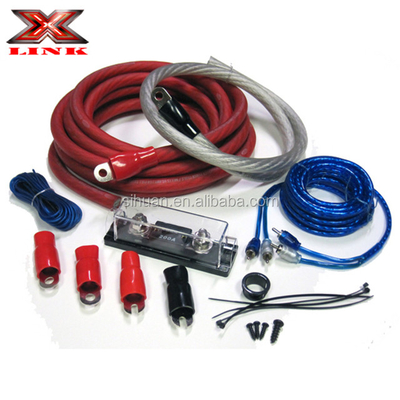 Gold Connector Twisted Pair 0 4 8 GA AWG OFC CCA ماشین تقویت کننده صوتی اتوماتیک آمپر نصب کیت های سیم کشی برای اسپیکر ماشین