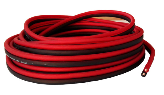 سیم بلندگو آدیو مس انعطاف پذیر 12ga OFC با ژاکت PVC نرم و کانکتور طلا