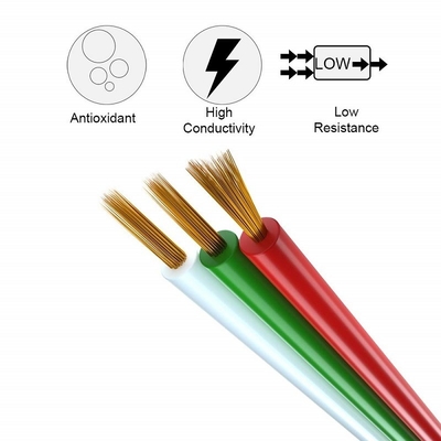 سیم کش انعطاف پذیر برای نوار ال ای دی 1618 گج پی وی سی ژاکت RGBW RGB 3pin 4pin