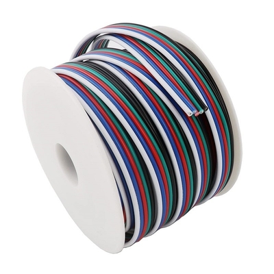 سیم کش انعطاف پذیر برای نوار ال ای دی 1618 گج پی وی سی ژاکت RGBW RGB 3pin 4pin