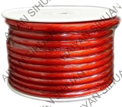 SAE J1128 استاندارد 8AWG کابل برق صوتی قرمز شفاف خودرو با گواهینامه ISO9001