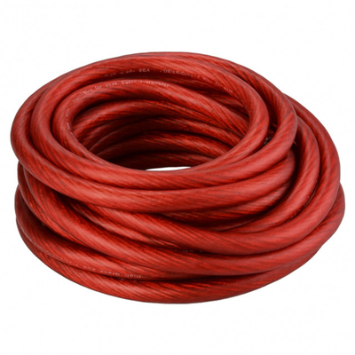 SAE J1128 استاندارد 8AWG کابل برق صوتی قرمز شفاف خودرو با گواهینامه ISO9001