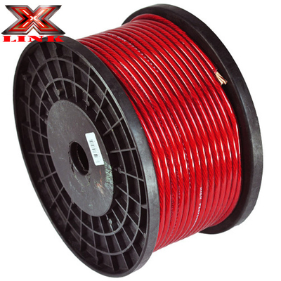 1/0 Gauge 0 AWG کابل قرمز برق زمینی هادی مس برای سیستم های صوتی پیشرفته خودرو