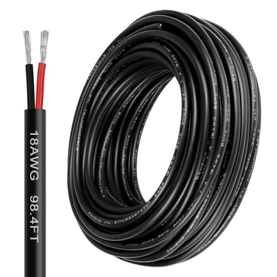 18AWG 2 راننده 20AWG 3 راننده سیم برق PVC رشته دار سیم مس