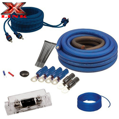 OFC Conductor 0 2 4 6 8 AWG Gauge GA Car Audio Cable Kit برای سیستم بلندگو