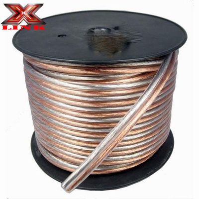 10AWG 10/2 Gauge Car Home Audio Speaker Wire با ژاکت PVC شفاف انعطاف پذیر و هدایت کننده داخلی CCA
