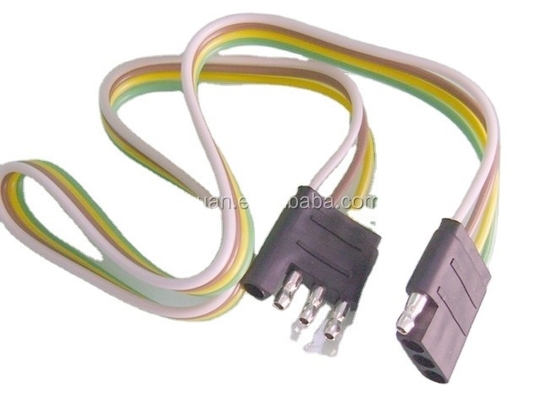 2.8X قطر بیرونی 4c 18AWG سیم تریلر بسته شده کابل با پلاگ هارد نرده مس