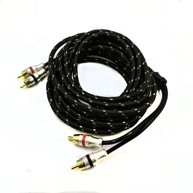 5.5mm قطر بیرونی PVC ژاکت ماشین صوتی کابل RCA 2M-2M برای عملکرد بالا