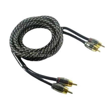 5m Gold Connector CCA Conductor Audio bulk RCA Cable For Car Home System ادغام صوتی