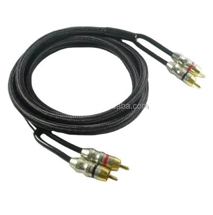 آدیوفیل جفت پیچیده OFC Car Audio Interconnect کابل RCA 10m با ژاکت نرم PVC