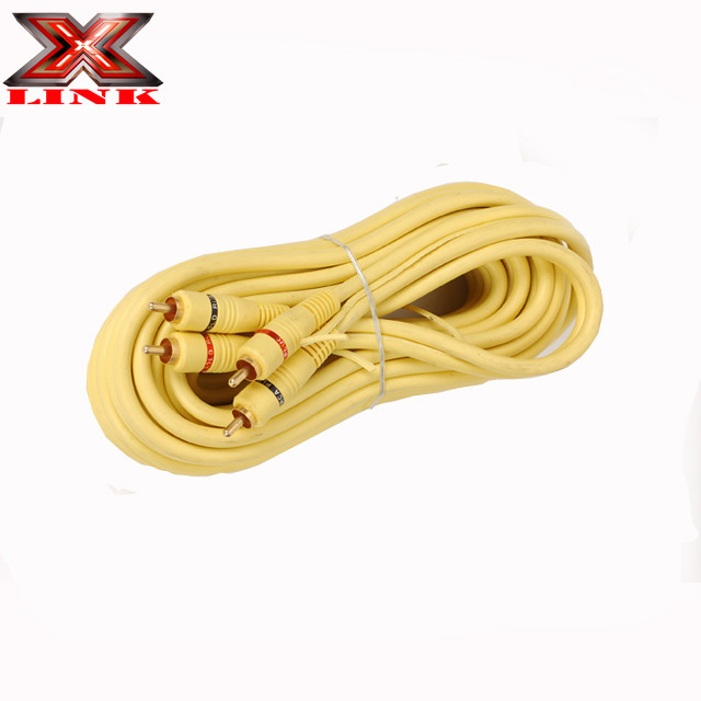 OFC 100% Copper Conductor 2 Channel RCA Audio Cable برای اتصالات صوتی ماشین و خانه
