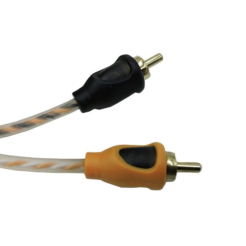عایق نارنجی 5.2 متر 17 فوت کابل RCA خم شده AV برای صوتی ماشین انعطاف پذیر