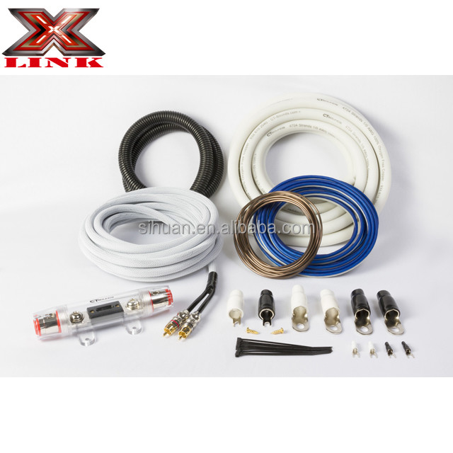 0 2 4 8 گج Sub Car Audio Amplifier کیت سیم کشی 1500 2500 3000 وات با مواد
