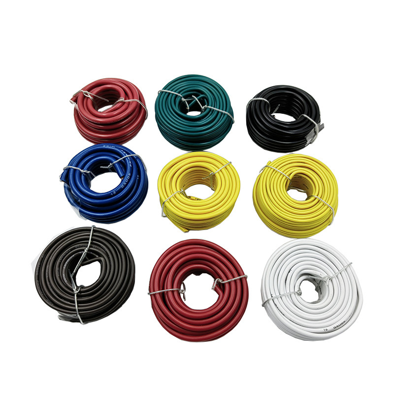 ولتاژ پایین 10 12 14 16 18 GA AWG Gauge اتومبیل الکتریکی سیم تک با ژاکت هدایت کننده مس PVC