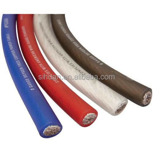 ژاکت PVC 4 AWG OFC سیم برق صوتی خودرو در هر رنگی مشخصات کامل ایالات متحده CEA-2015 سازگار