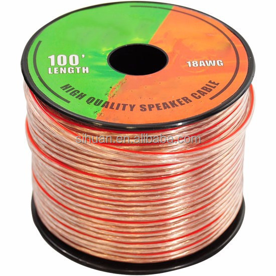 10AWG 10/2 Gauge Car Home Audio Speaker Wire با ژاکت PVC شفاف انعطاف پذیر و هدایت کننده داخلی CCA