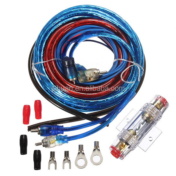 ازc بهینه سازی نصب تقویت کننده با رسانای رشته ای 4 Gauge Amp Wiring Kit