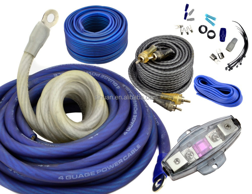 CCA 4/8 Gauge لوازم جانبی صوتی خودرو کیت سیم کشی آمپر خودرو با محافظ غیر محافظ