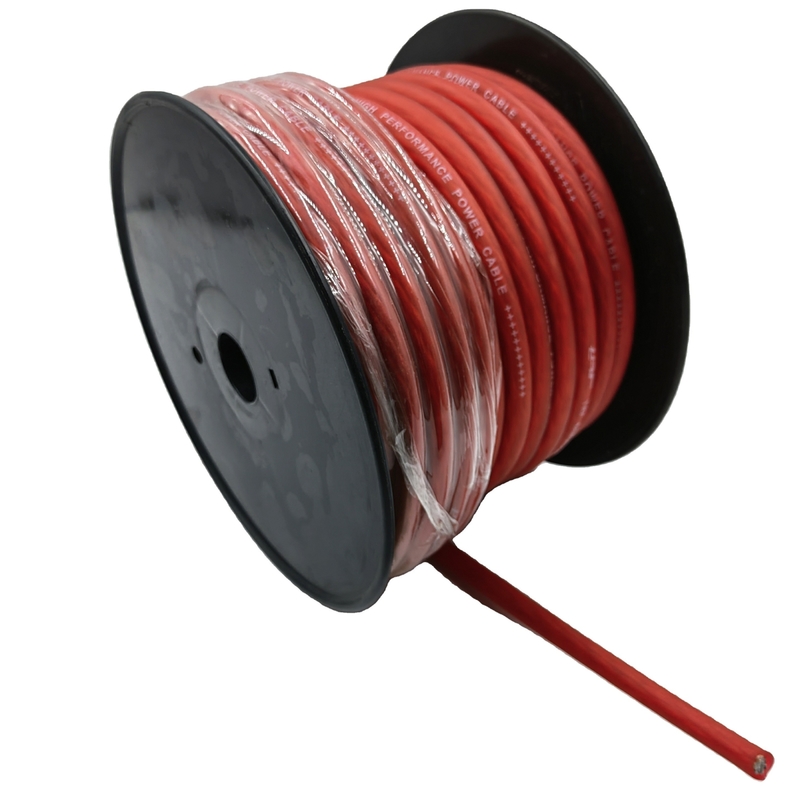 کابل برق صوتی خودرو 1/0 AWG GA Gauge جاکت PVC شفاف انعطاف پذیر برای زمین خودرو