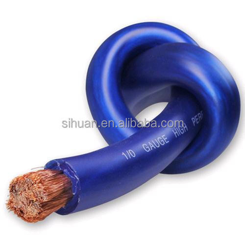کابل برق انعطاف پذیر ژاکت PVC فوق انعطاف پذیر هر رنگی 1/0 AWG برای باتری صوتی ماشین